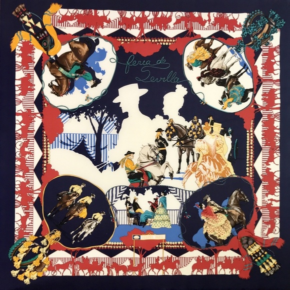 Hermes Accessories - Authentic and Rare! Hermes feria de Sevilla Scarf